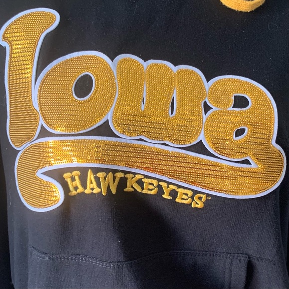 Three Square Iowa Hawkeye sequins hoodie - Picture 2 of 5